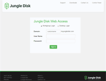 Tablet Screenshot of customname.myjungledisk.com